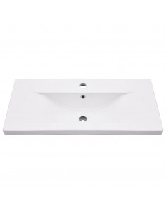 Telaio per Lavabo da Bagno con Lavabo Integrato Bianco in Ferro