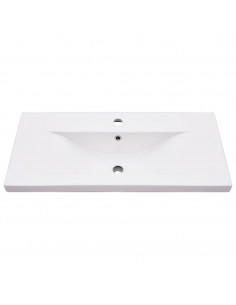 Telaio per Lavabo da Bagno con Lavabo Integrato Nero in Ferro