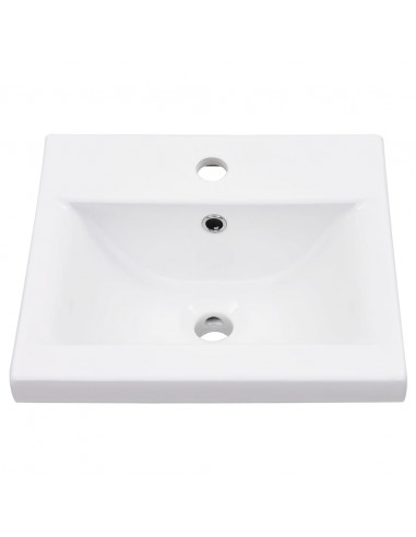 Telaio per Lavabo da Bagno con Lavabo Integrato Nero in Ferro