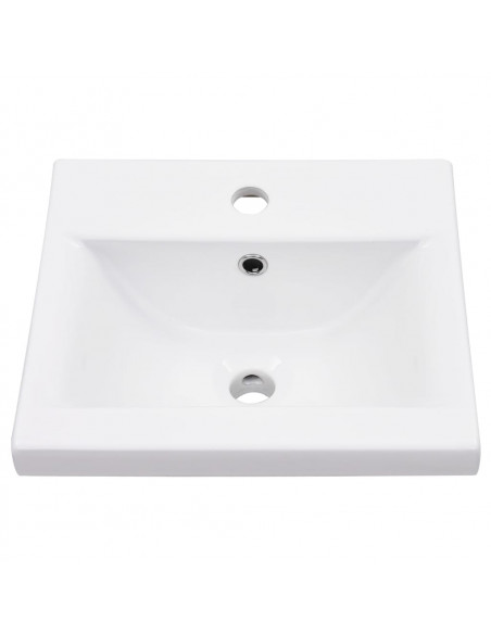 Telaio per Lavabo da Bagno con Lavabo Integrato Nero in Ferro