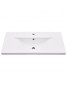 Telaio per Lavabo da Bagno con Lavabo Integrato Nero in Ferro