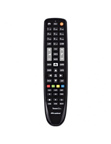 Telecomando tv Meliconi 806073 GUMBODY Personal 2 Plus per Lg Nero
