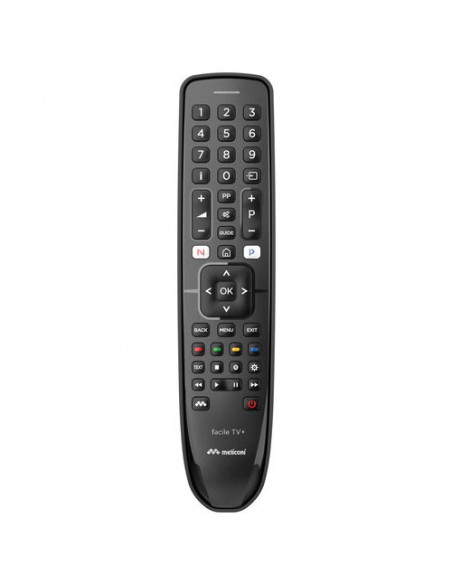 Telecomando tv Meliconi 806079 GUMBODY Facile TV+ Black