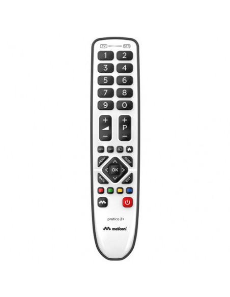 Telecomando tv Meliconi 806170 GUMBODY Pratico 2+ Silver e Black