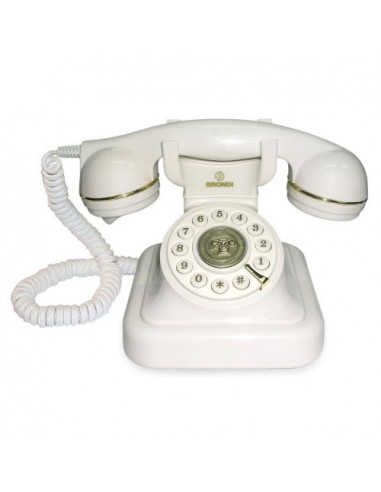 TELEFONO FISSO BRONDI VINTAGE 20 BIANCO