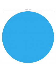 Telo Copripiscina Solare Copertura Rotonda PE 488 cm Blu