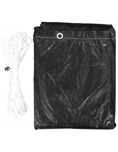 Telo di Copertura per Dondolo 10 Occhielli 2 Zip 255x145x170 cm
