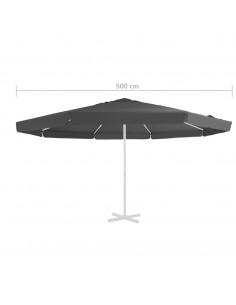 Telo di Ricambio per Tenda da Sole Antracite 500 cm