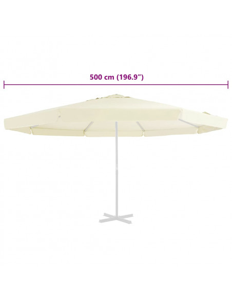Telo di Ricambio per Tenda da Sole Sabbia 500 cm