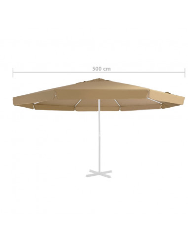 Telo di Ricambio per Tenda da Sole Tortora 515 cm