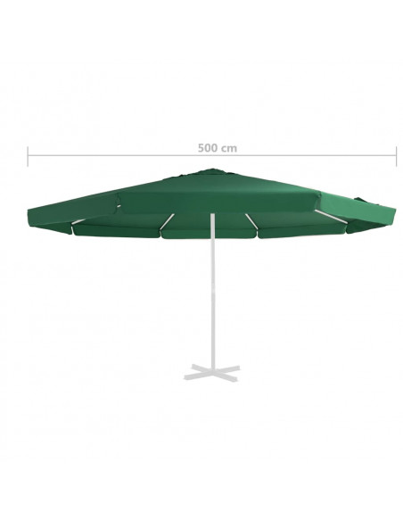 Telo di Ricambio per Tenda da Sole Verde 500 cm