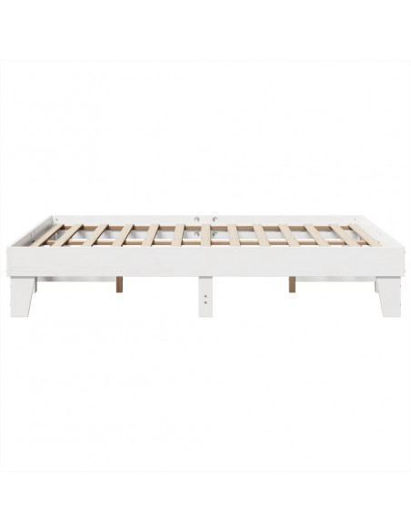 Letto senza Materasso Bianco 140x190 cm Legno Massello di Pino