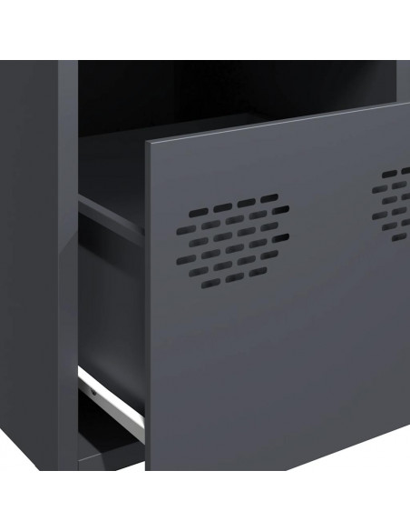 Credenza Antracite 39x35x103,5 cm Acciaio