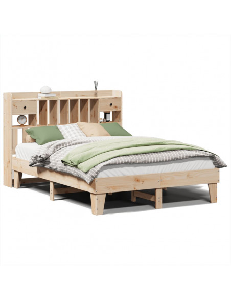 Letto senza Materasso 140x190 cm in Legno Massello di Pino
