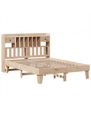 Letto senza Materasso 140x190 cm in Legno Massello di Pino