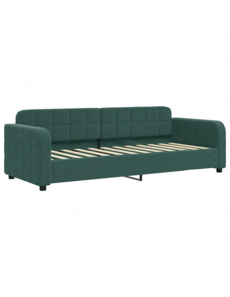 Letto da Giorno Verde Scuro 80x200 cm in Velluto