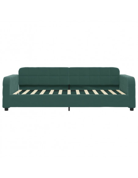 Letto da Giorno Verde Scuro 80x200 cm in Velluto