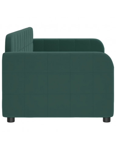 Letto da Giorno Verde Scuro 80x200 cm in Velluto