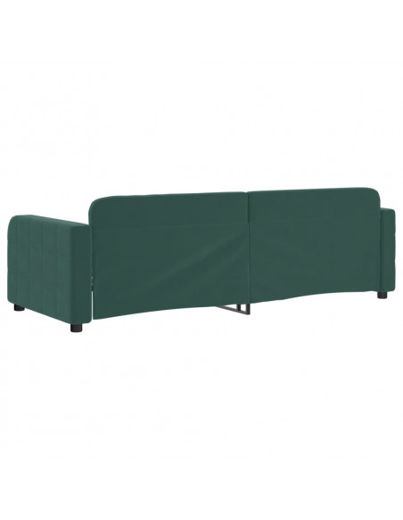 Letto da Giorno Verde Scuro 80x200 cm in Velluto