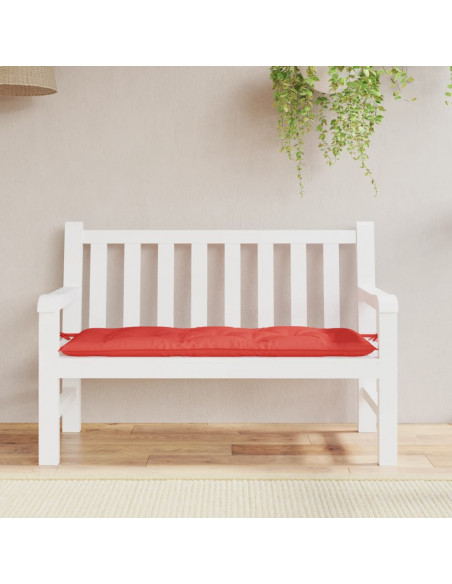 Cuscino per Panca Rosso 120x50x7 cm in Tessuto Oxford