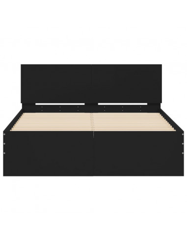 Giroletto con Testiera Nero 120x200 cm