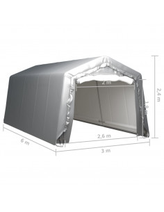 Tenda 300x600 cm Grigio Acciaio