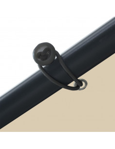 Tenda a Baldacchino Beige 3x3 m in Acciaio e Tessuto