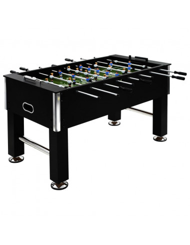 Tavolo Calcio Balilla in Acciaio 60 kg 140x74,5x87,5 cm Nero