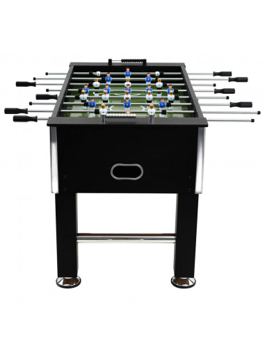 Tavolo Calcio Balilla in Acciaio 60 kg 140x74,5x87,5 cm Nero