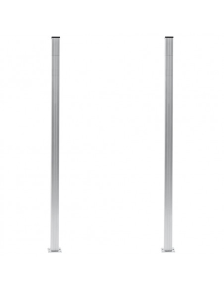 Pali per Recinzione 2 pz in Alluminio 185 cm