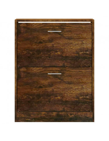 Scarpiera Rovere Fumo 63x24x81 cm in Legno Multistrato