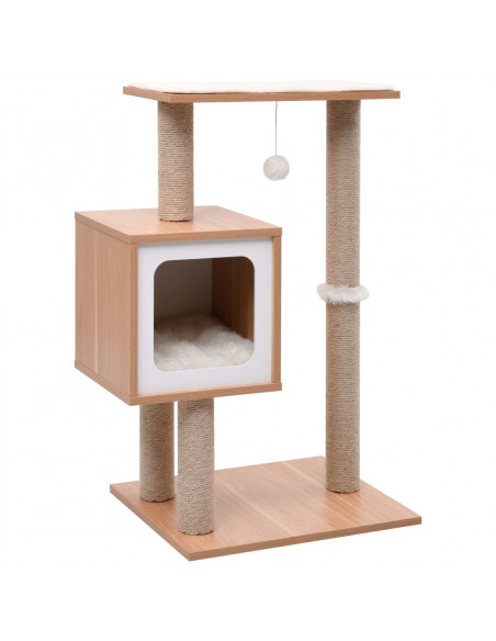 Albero per Gatti con Tappeto Tiragraffi in Sisal 82 cm