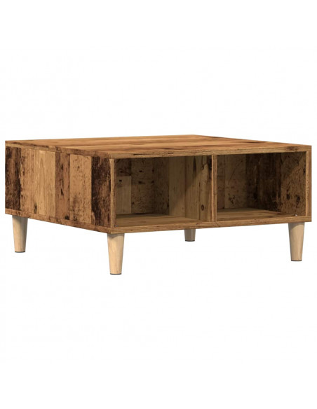 Tavolino da Salotto Legno Antico 60x60x30 cm Legno Multistrato