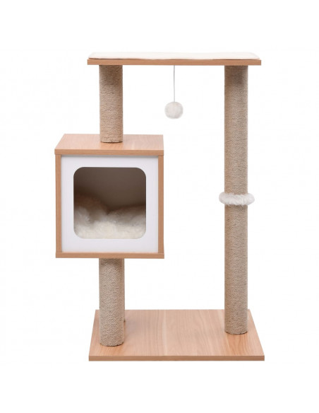Albero per Gatti con Tappeto Tiragraffi in Sisal 82 cm