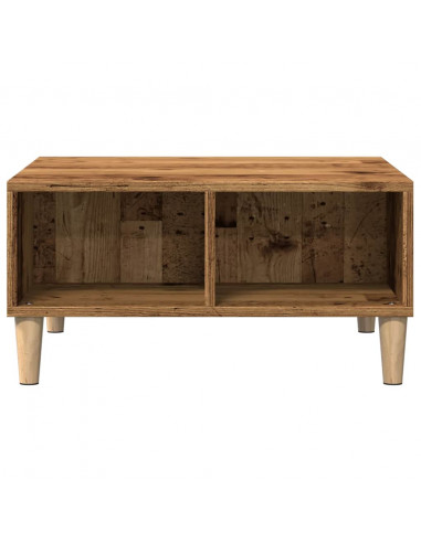 Tavolino da Salotto Legno Antico 60x60x30 cm Legno Multistrato