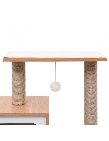 Albero per Gatti con Tappeto Tiragraffi in Sisal 82 cm