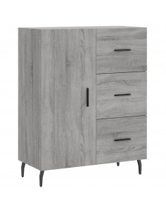 Credenza Grigio Sonoma 69,5x34x180 cm in Legno Multistrato 2