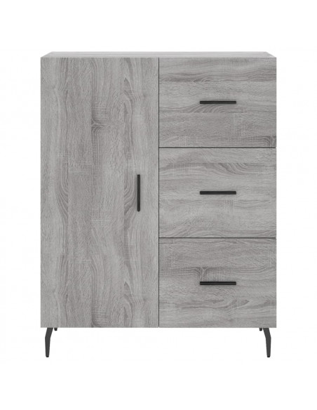 Credenza Grigio Sonoma 69,5x34x180 cm in Legno Multistrato