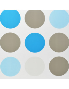 Tenda a Rullo per Doccia 120x240 cm con Motivo a Cerchi