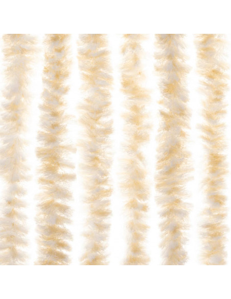 Tenda Antimosche Beige e Bianca 100x200 cm in Ciniglia