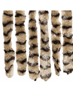 Tenda Antimosche Beige e Marrone 118x220 cm in Ciniglia