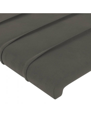 Testiera Grigio Scuro 90x5x78/88 cm in Velluto