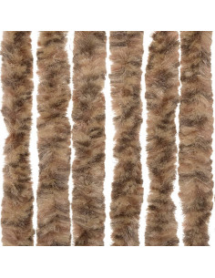 Tenda Antimosche Beige e Marrone Scuro 90x220 cm in Ciniglia