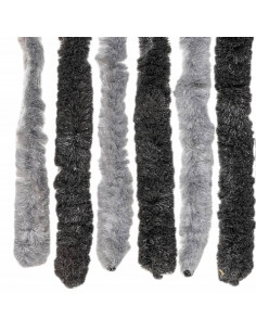 Tenda Antimosche Grigia e Nera 118x220 cm in Ciniglia