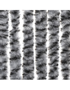 Tenda Antimosche Grigia Nera e Bianca 100x200 cm in Ciniglia