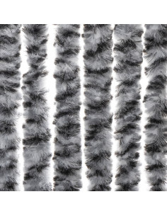 Tenda Antimosche Grigia Nera e Bianca 100x220 cm in Ciniglia