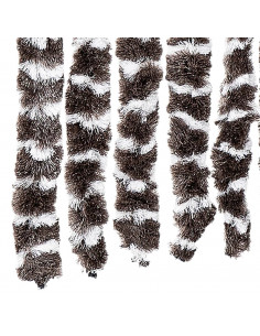 Tenda Antimosche Marrone e Bianca 118x220 cm in Ciniglia