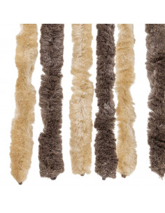 Tenda Antimosche Marrone Scuro e Beige 100x220 cm in Ciniglia