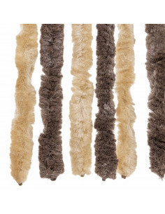 Tenda Antimosche Marrone Scuro e Beige 118x220 cm in Ciniglia