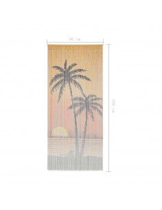 Tenda Antimosche per Porte in Bambù 90x200 cm